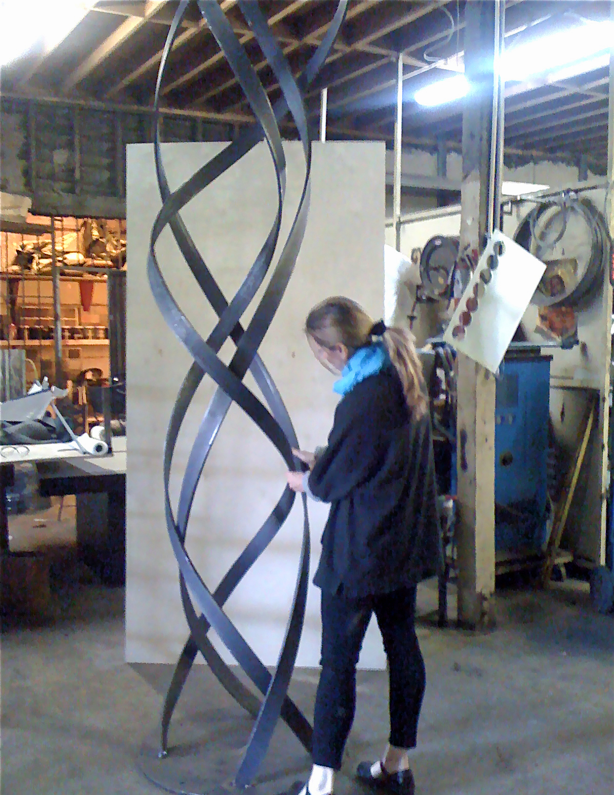 Jennifer Asher studio steel modern abstract sculpture outdoor Kismet 10 ft.