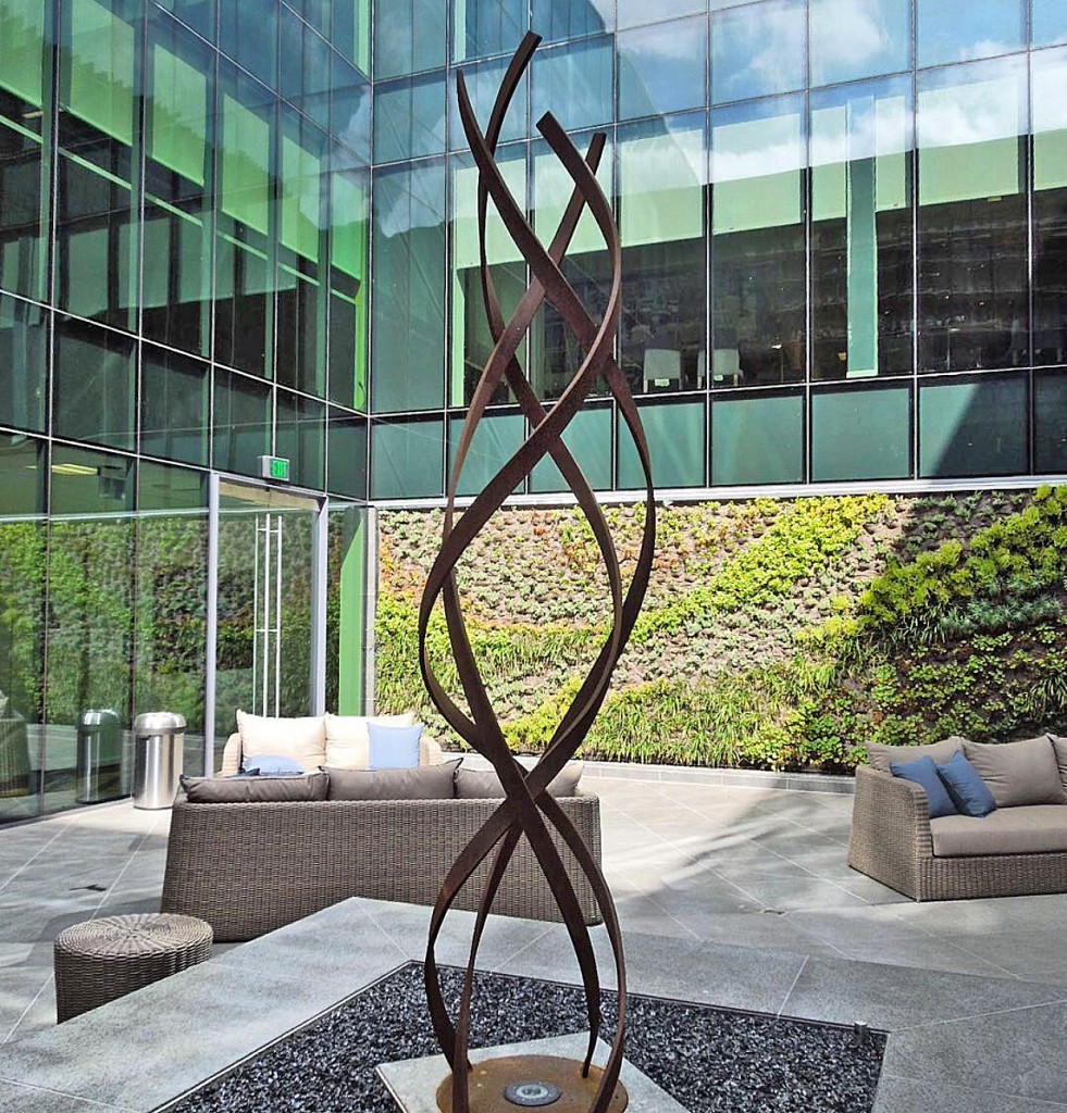 modern abstract outdoor sculpture Terra Sculpture Beverly Hills