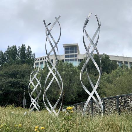 UNTITLED TRIPTYCH main modern outdoor sculpture landscape design installation