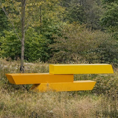 kinfophia main abstract sculpture residential garden installation