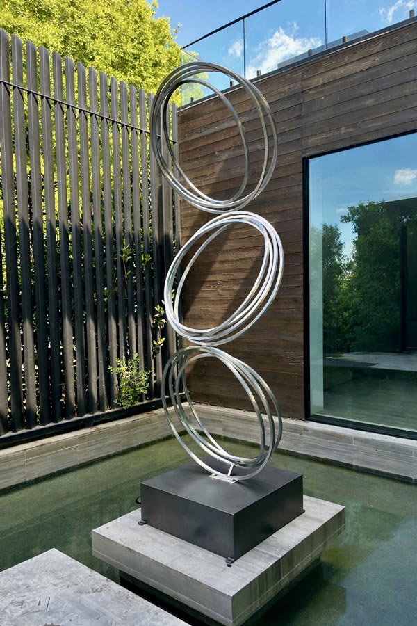 luna main modern abstract sculpture public art installation