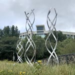 modern outdoor sculpture landscape design installation